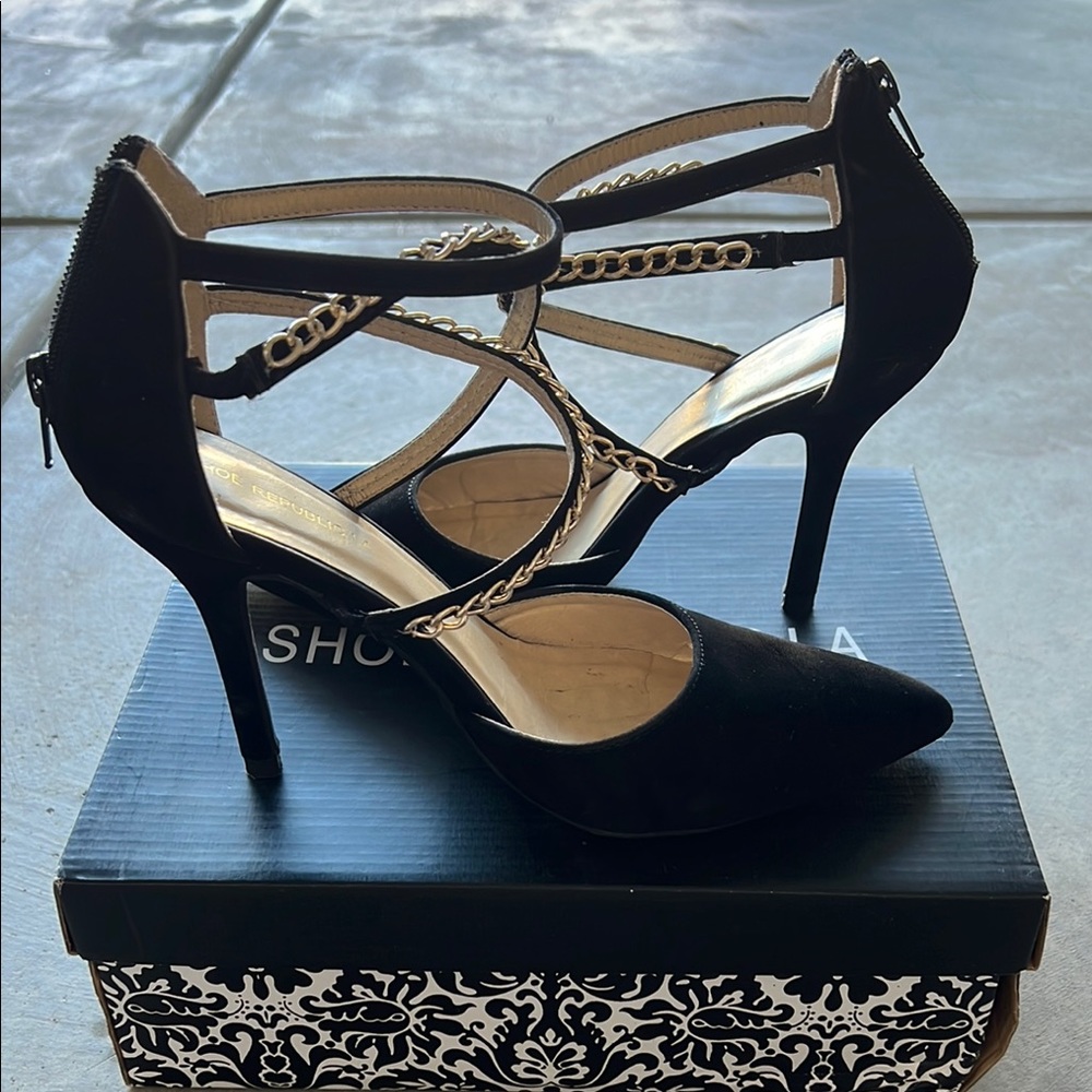 Elegant Black Suede Stiletto Heels